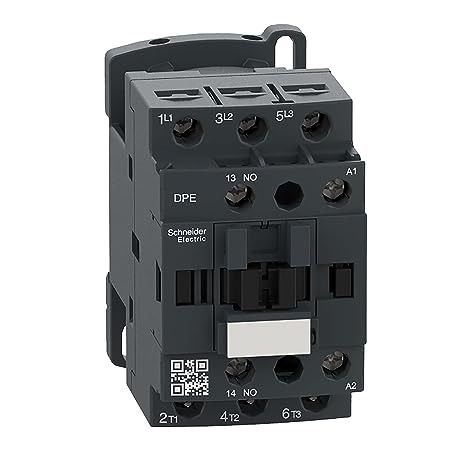 Schneider Electric - DPE18B7 Easy TeSys IEC Contactor, 7.5HP, 480V, 24VAC Bobina, montaje en riel DIN/fijación por tornillo